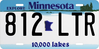 MN license plate 812LTR