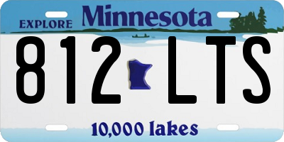 MN license plate 812LTS