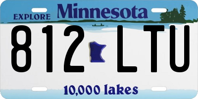 MN license plate 812LTU