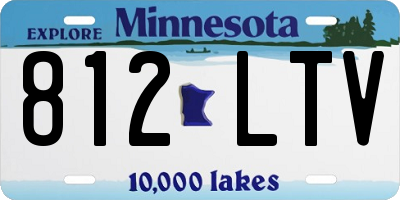 MN license plate 812LTV