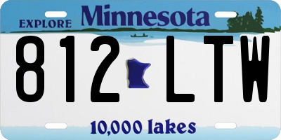 MN license plate 812LTW