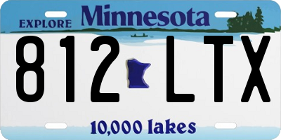 MN license plate 812LTX