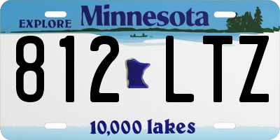 MN license plate 812LTZ