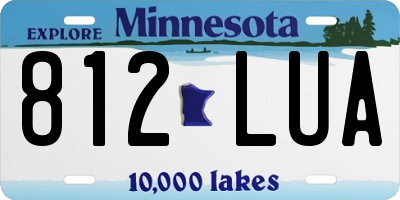 MN license plate 812LUA