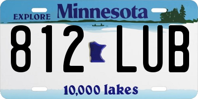 MN license plate 812LUB