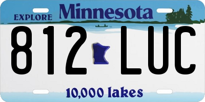 MN license plate 812LUC
