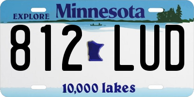 MN license plate 812LUD
