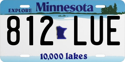 MN license plate 812LUE