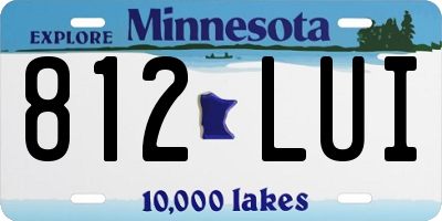 MN license plate 812LUI