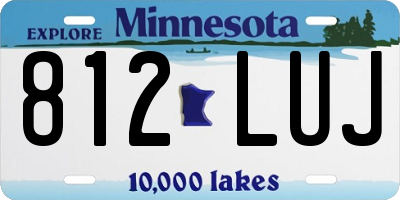 MN license plate 812LUJ