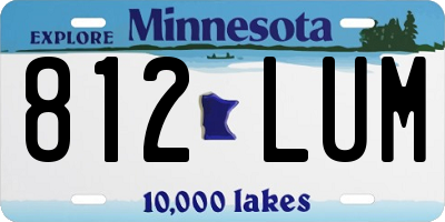 MN license plate 812LUM