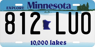 MN license plate 812LUO