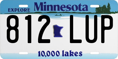 MN license plate 812LUP