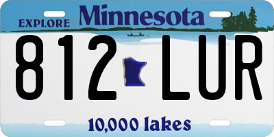 MN license plate 812LUR