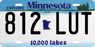 MN license plate 812LUT