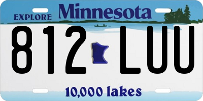 MN license plate 812LUU