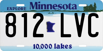 MN license plate 812LVC