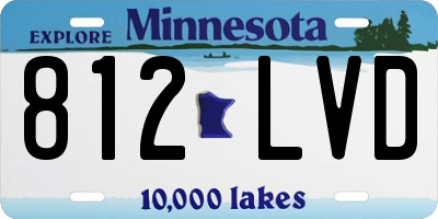 MN license plate 812LVD