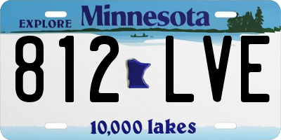 MN license plate 812LVE