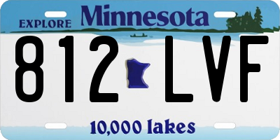MN license plate 812LVF