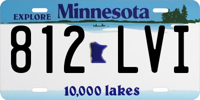 MN license plate 812LVI