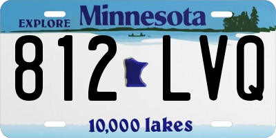 MN license plate 812LVQ