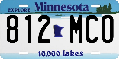 MN license plate 812MCO