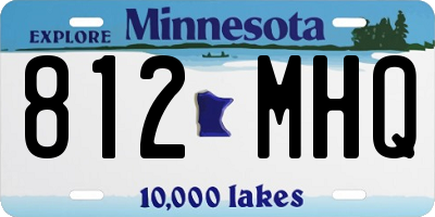MN license plate 812MHQ