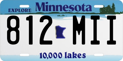 MN license plate 812MII