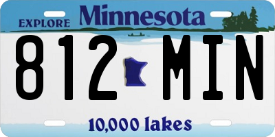MN license plate 812MIN