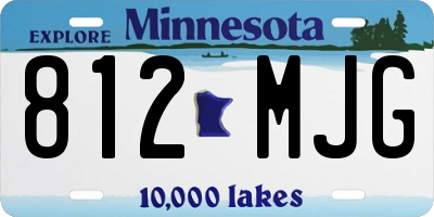 MN license plate 812MJG
