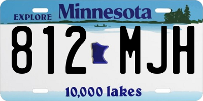 MN license plate 812MJH