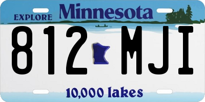 MN license plate 812MJI