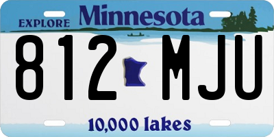 MN license plate 812MJU