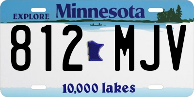 MN license plate 812MJV