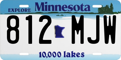 MN license plate 812MJW