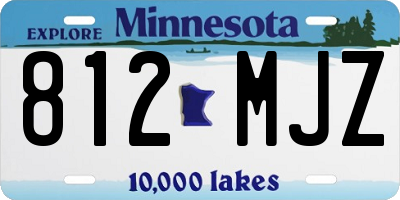 MN license plate 812MJZ