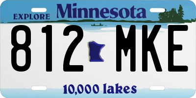 MN license plate 812MKE