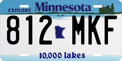 MN license plate 812MKF
