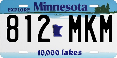 MN license plate 812MKM