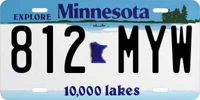 MN license plate 812MYW