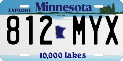 MN license plate 812MYX