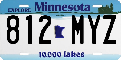 MN license plate 812MYZ