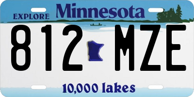 MN license plate 812MZE