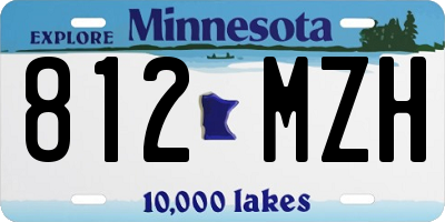 MN license plate 812MZH