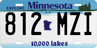 MN license plate 812MZI