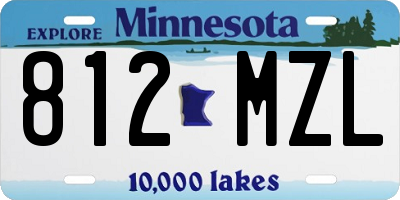 MN license plate 812MZL