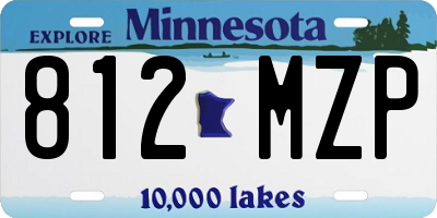 MN license plate 812MZP
