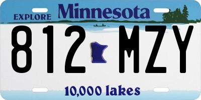 MN license plate 812MZY