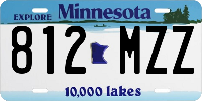 MN license plate 812MZZ